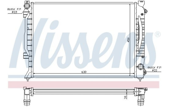 Radiator, engine cooling 60422A Nissens, Image 2