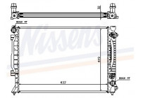 Radiator, engine cooling 60423A Nissens