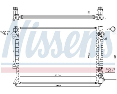 Radiator, engine cooling 60423A Nissens, Image 7