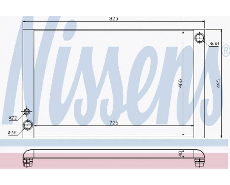 Radiator, engine cooling 60428 Nissens