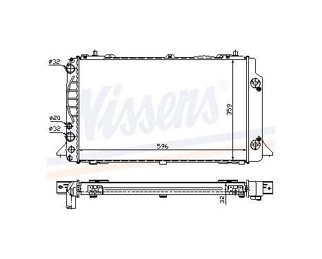 Radiator, engine cooling 60448A Nissens