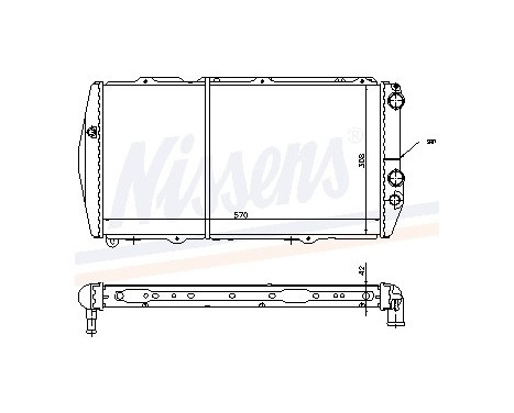 Radiator, engine cooling 604551 Nissens