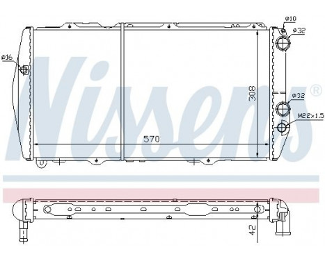 Radiator, engine cooling 604551 Nissens, Image 2