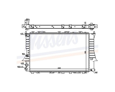 Radiator, engine cooling 60457 Nissens