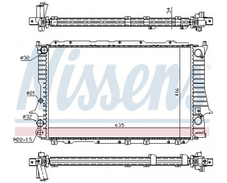 Radiator, engine cooling 60457 Nissens, Image 2