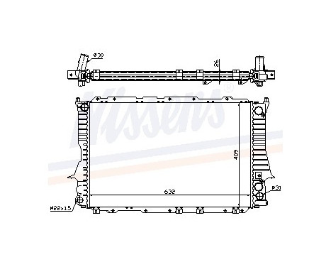 Radiator, engine cooling 60459 Nissens