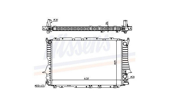 Radiator, engine cooling 60459 Nissens