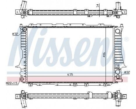 Radiator, engine cooling 60459 Nissens, Image 2