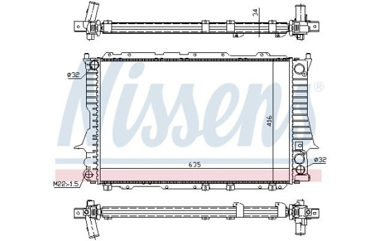 Radiator, engine cooling 60459 Nissens, Image 2