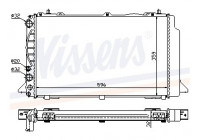 Radiator, engine cooling 60465A Nissens