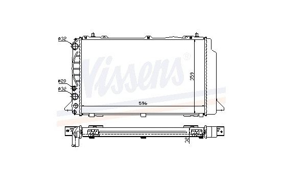 Radiator, engine cooling 60465A Nissens