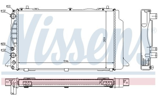 Radiator, engine cooling 60465A Nissens, Image 2