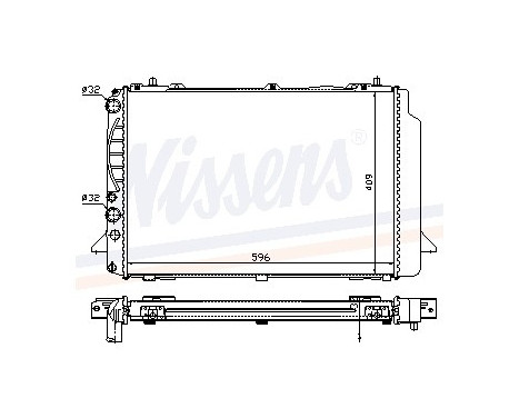 Radiator, engine cooling 60466A Nissens