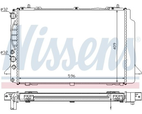 Radiator, engine cooling 60466A Nissens, Image 2