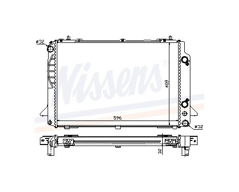 Radiator, engine cooling 60467A Nissens