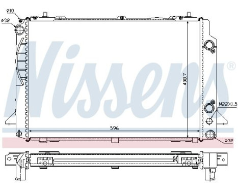 Radiator, engine cooling 60467A Nissens, Image 2