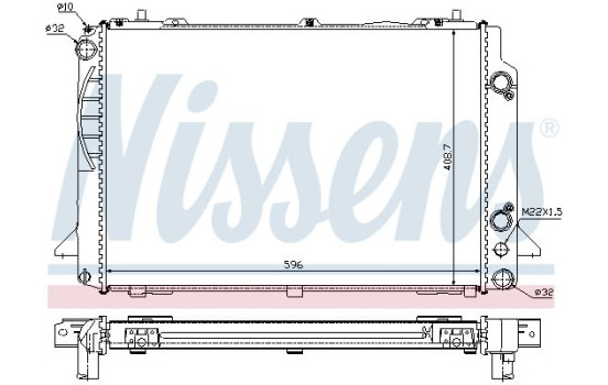 Radiator, engine cooling 60467A Nissens, Image 2