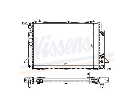 Radiator, engine cooling 60469A Nissens