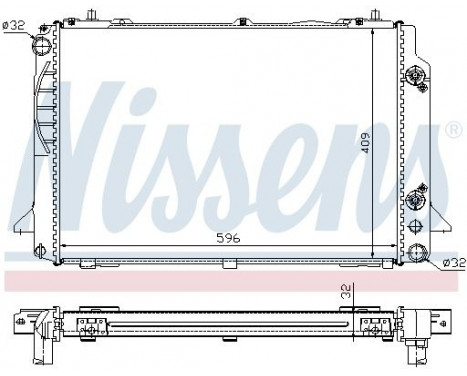 Radiator, engine cooling 60469A Nissens, Image 2
