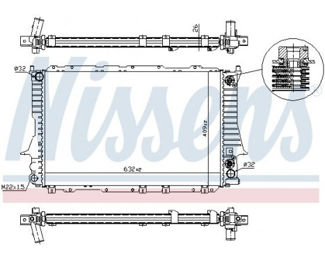 Radiator, engine cooling 60476 Nissens, Image 2