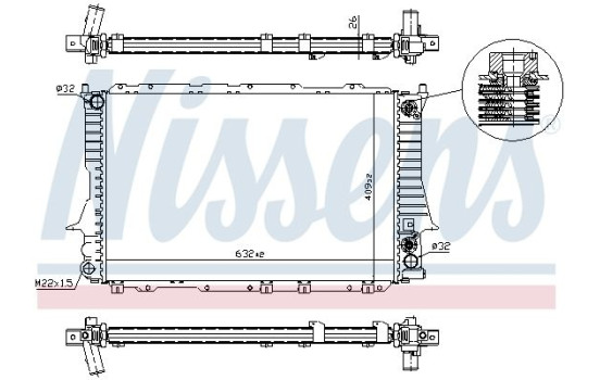 Radiator, engine cooling 60476 Nissens, Image 2