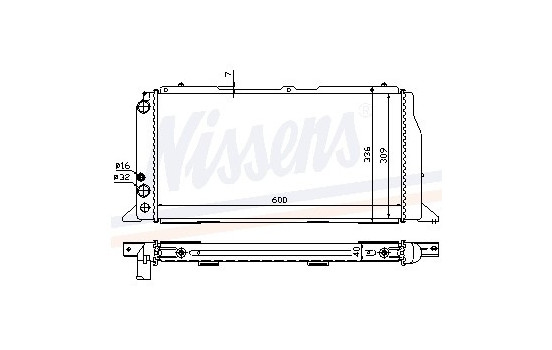 Radiator, engine cooling 60487 Nissens