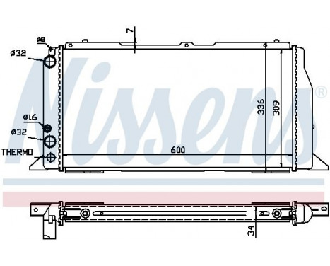 Radiator, engine cooling 60487 Nissens, Image 2