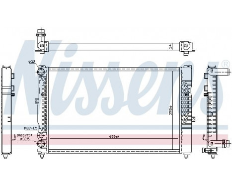 Radiator, engine cooling 60491 Nissens, Image 2
