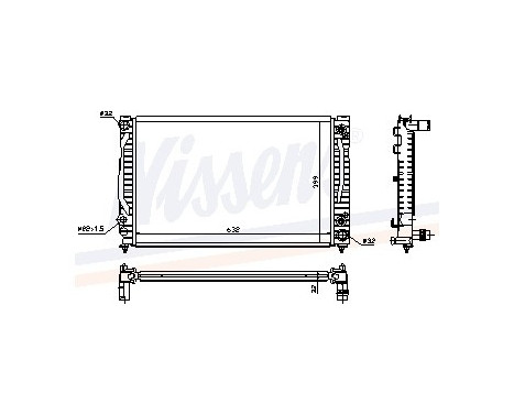 Radiator, engine cooling 60495 Nissens