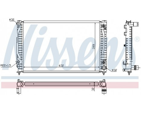 Radiator, engine cooling 60495 Nissens, Image 2