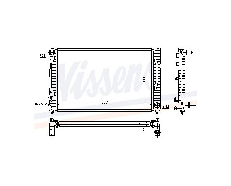 Radiator, engine cooling 60496 Nissens
