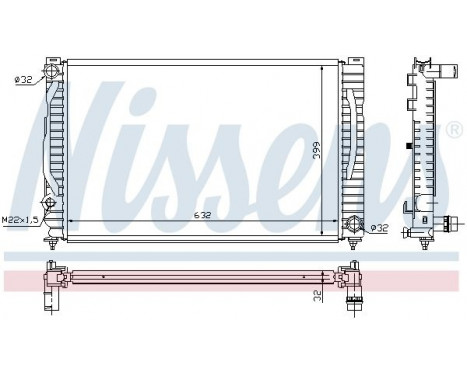 Radiator, engine cooling 60496 Nissens, Image 2