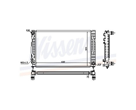 Radiator, engine cooling 60497 Nissens