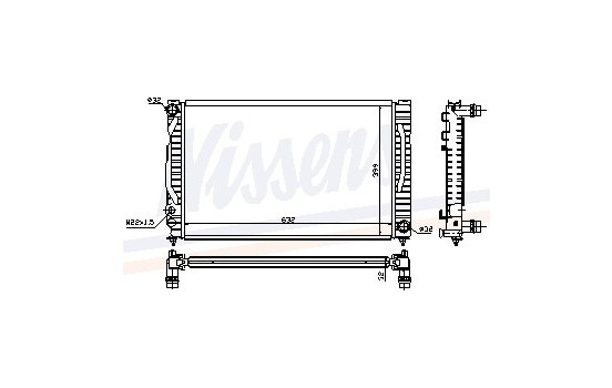 Radiator, engine cooling 60497 Nissens
