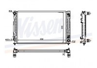 Radiator, engine cooling 60498 Nissens