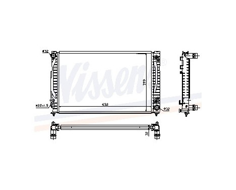 Radiator, engine cooling 60498 Nissens