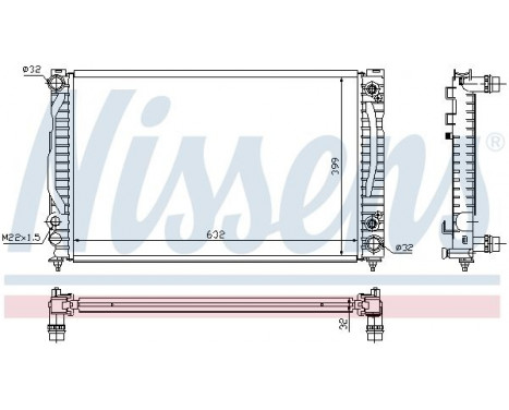 Radiator, engine cooling 60498 Nissens, Image 2