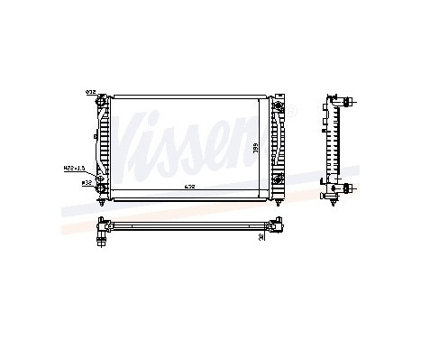 Radiator, engine cooling 60499 Nissens