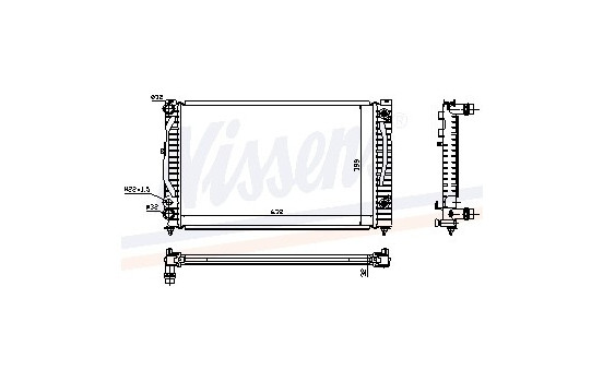 Radiator, engine cooling 60499 Nissens