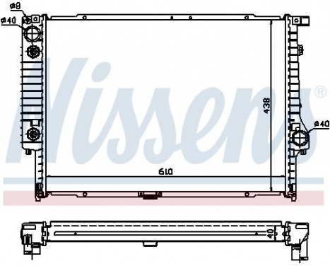 Radiator, engine cooling 60597A Nissens, Image 3