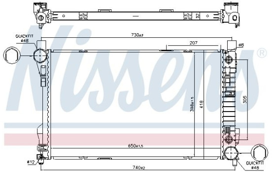 Radiator, engine cooling 606015 Nissens