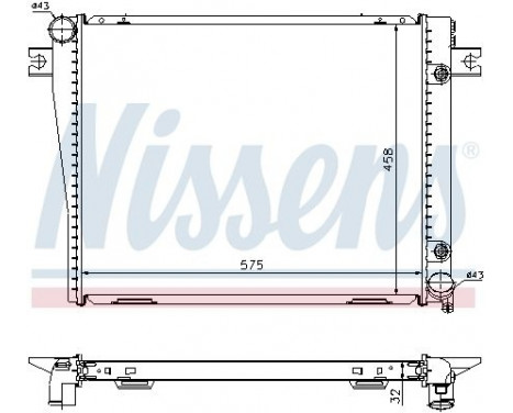 Radiator, engine cooling 60601A Nissens, Image 2