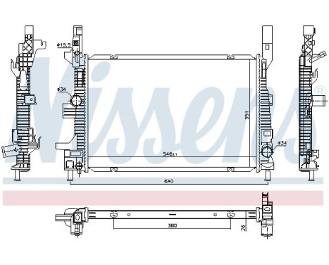 Radiator, engine cooling 606033 Nissens