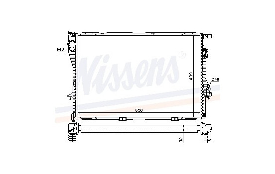 Radiator, engine cooling 60603A Nissens