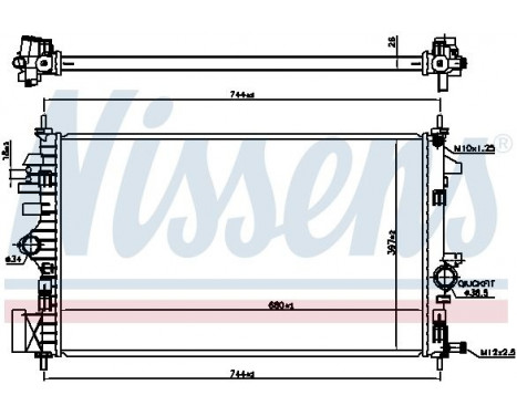 Radiator, engine cooling 606047 Nissens