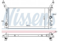 Radiator, engine cooling 606058 Nissens