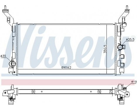 Radiator, engine cooling 606058 Nissens