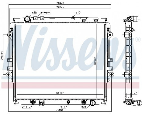 Radiator, engine cooling 606068 Nissens