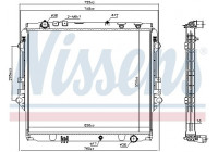 Radiator, engine cooling 606069 Nissens