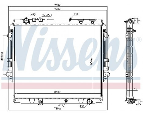 Radiator, engine cooling 606069 Nissens